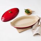 Stoneware Heritage Fish Baker with Lid image number 1